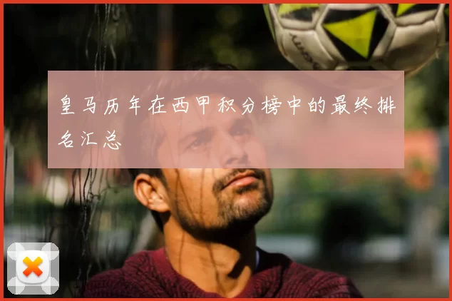 皇马历年在西甲积分榜中的最终排名汇总